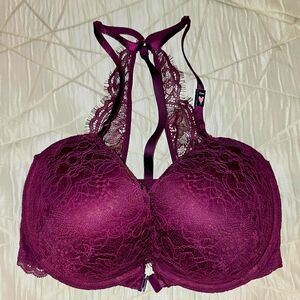 Victoria’s Secret Lace Bra 32DDD Burgundy Wine NWT $69.50